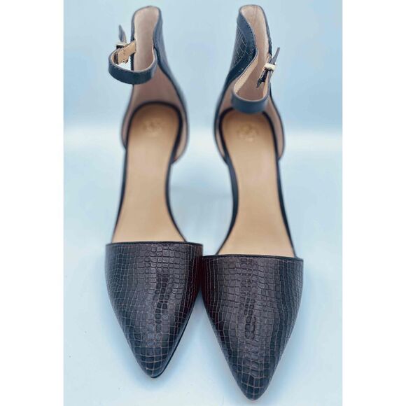 Ann Taylor Stiletto Spikes Animal Print Leather Upper Pointed Toe Heel Size 8.5 - Picture 1 of 7